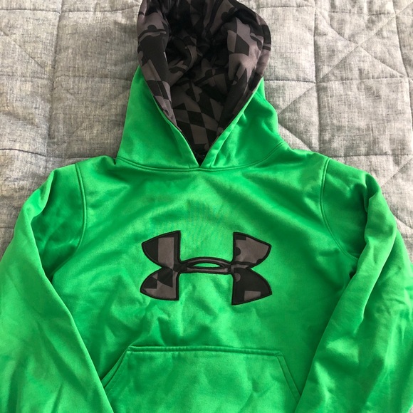 Euc Boys Green Hoodie Youth Small 